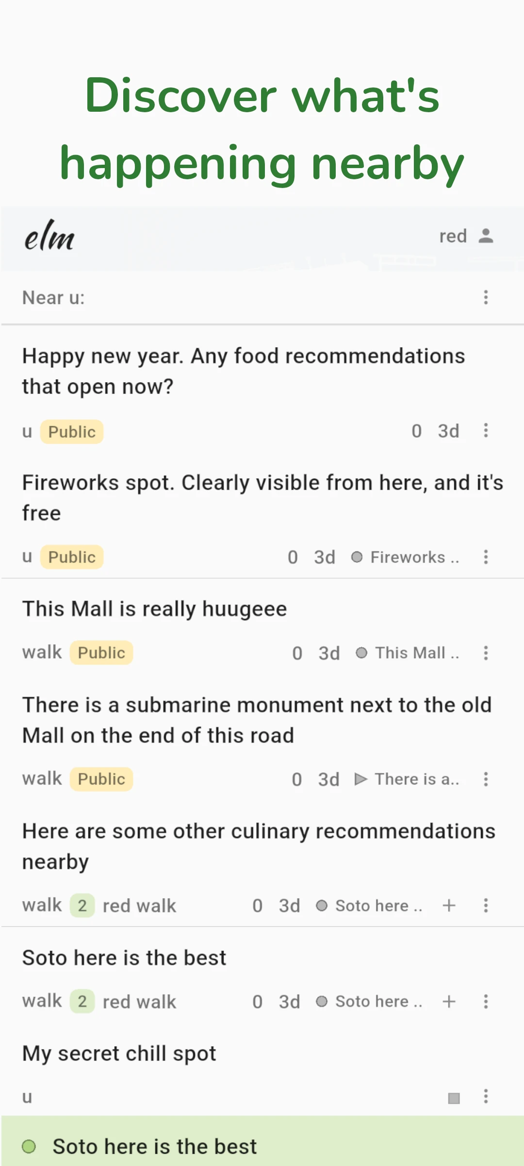 screenshot of chat near u