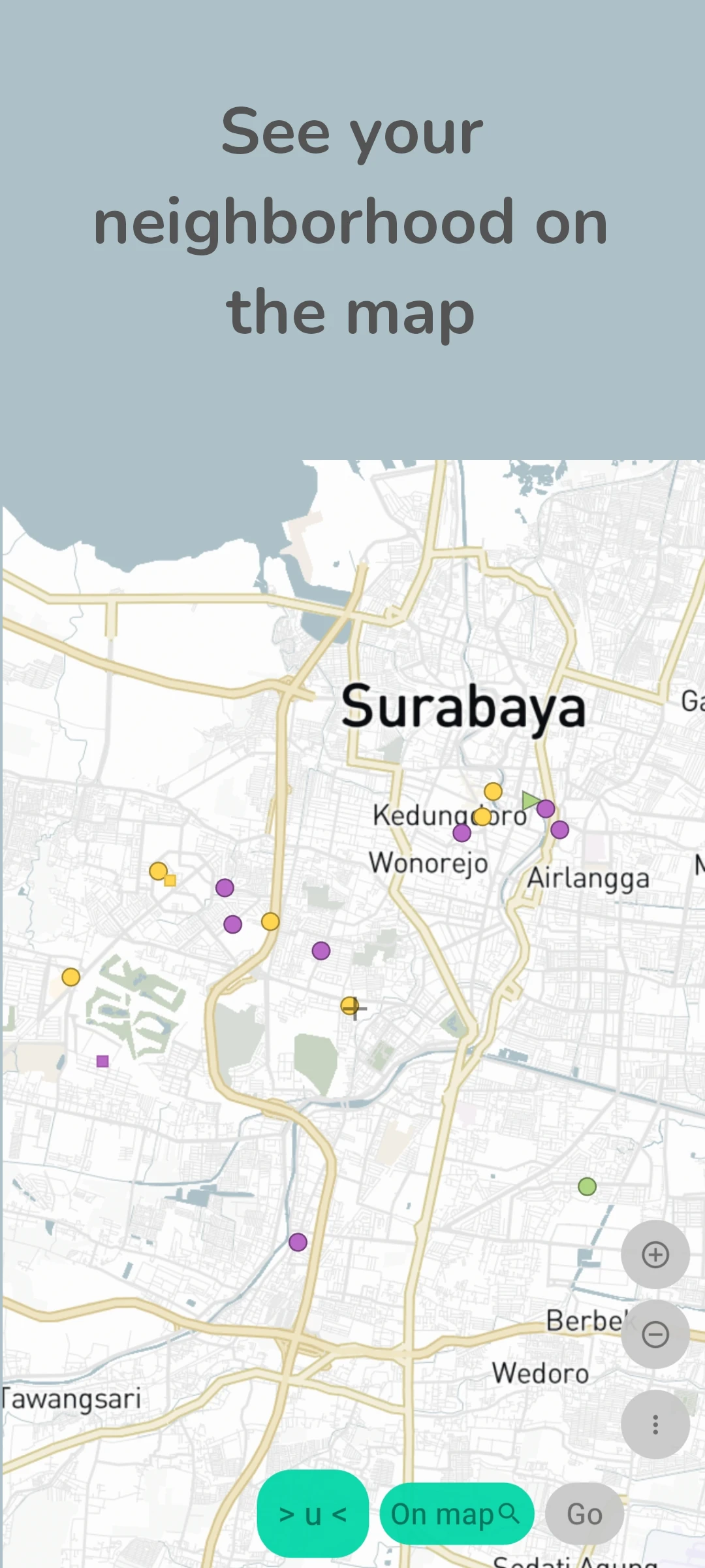 screenshot of event map