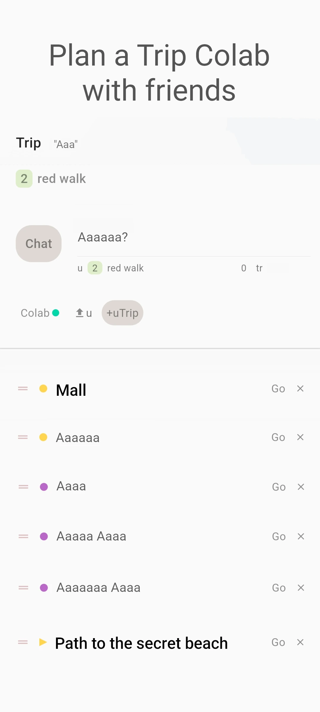 screenshot of trip colab